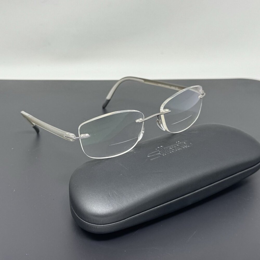 Silhouette Eyeglasses 5379 40 6054 Titan Silver Shimmer Rimless …[] 19 140